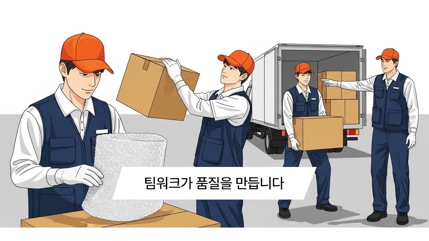 이사 중 최고의 서비스는 팀워크입니다.
